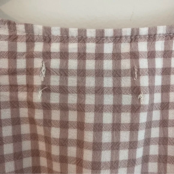 Urban Outfitters Anderson Gingham Button-Front Cropped Top - Picture 5 of 7